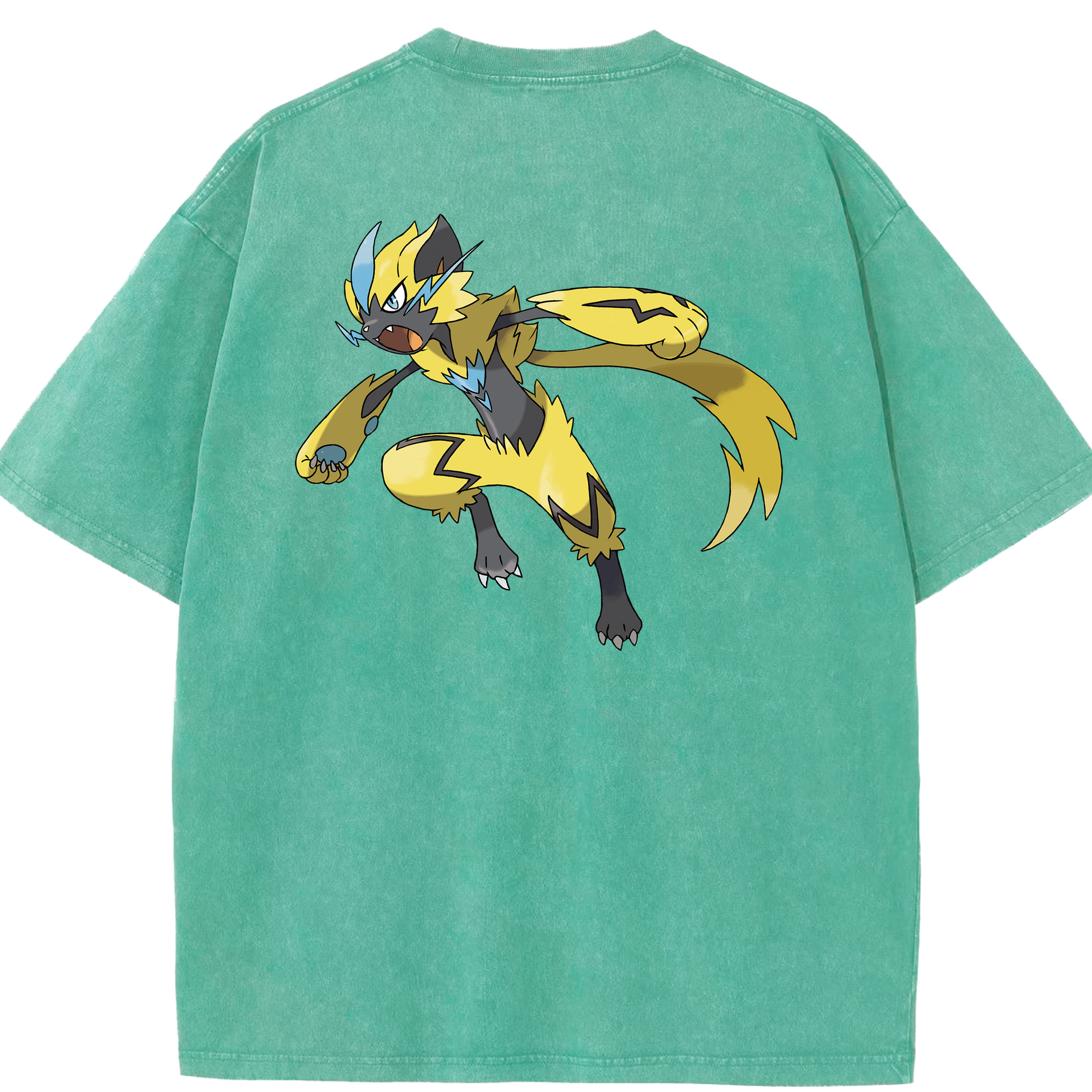 （画像用） ポケットモンスター Pokémon 綿100% ヴィンテージ風 半袖Tシャツ（背面プリント）